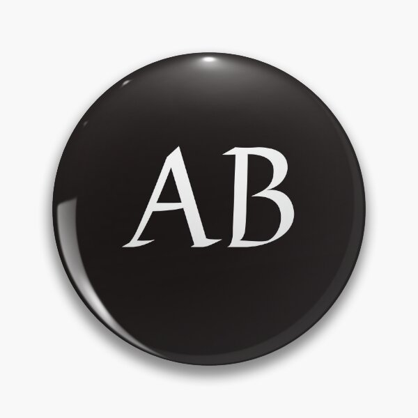 Item preview, Simple black and white AB Initials monogramed designed and sold by Abbara.
