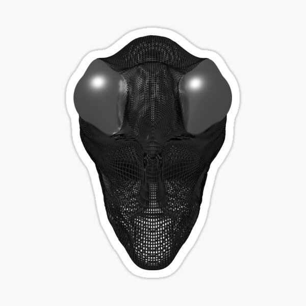 Aperçu de l'œuvre Alien Gris "wireframe"-extraterrestre créée et vendue par Eric de Tilly.