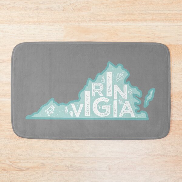 Item preview, Virginia Map Typography Blue designed and sold by HelloGentry.