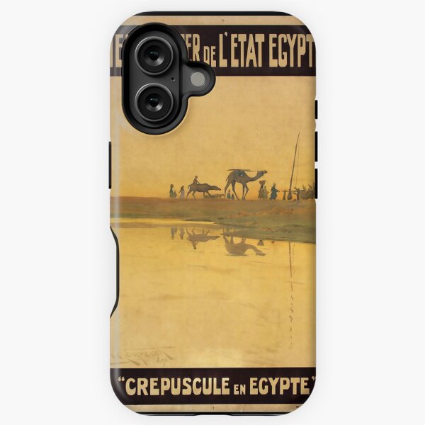 Aperçu de l'œuvre Crepuscule en Egypte poster retro créée et vendue par CorasPosters.
