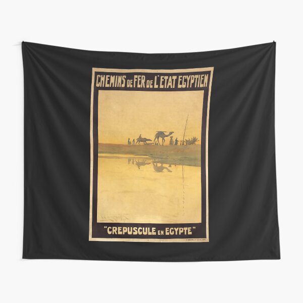 Aperçu de l'œuvre Crepuscule en Egypte poster retro créée et vendue par CorasPosters.