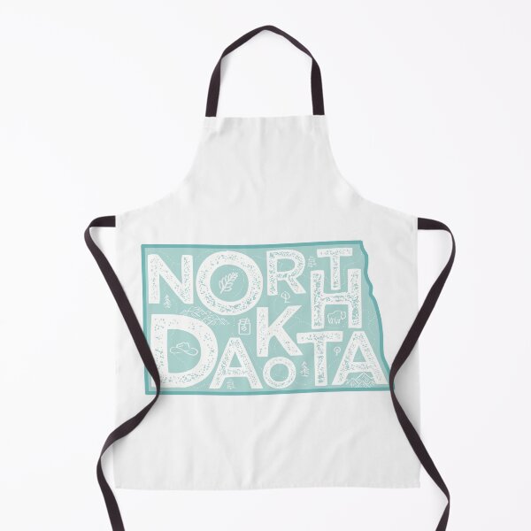 Item preview, North Dakota Map Typography Blue designed and sold by HelloGentry.