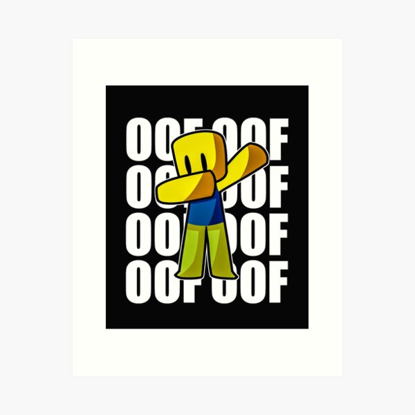 Roblox Oof Noob Canvas Print by DevotHicken