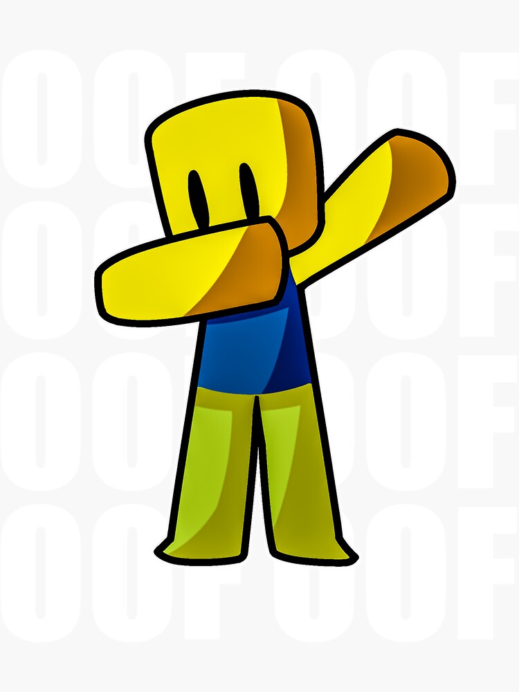 Cute Gaming Noob - OOF Meme Dabbing Dab Hand Drawn Noob Gamer | Sticker