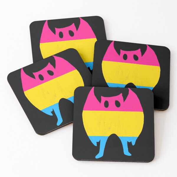 Item preview, Mothman pan pride (black background)  designed and sold by Alex Tal.