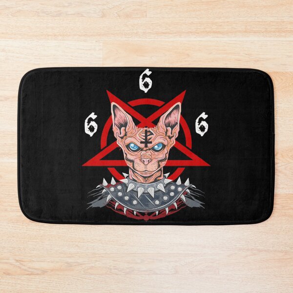 Item preview, Sphynx Cat Satanic Pentagram 666 Antichrist Baphomet  designed and sold by h44k0n.