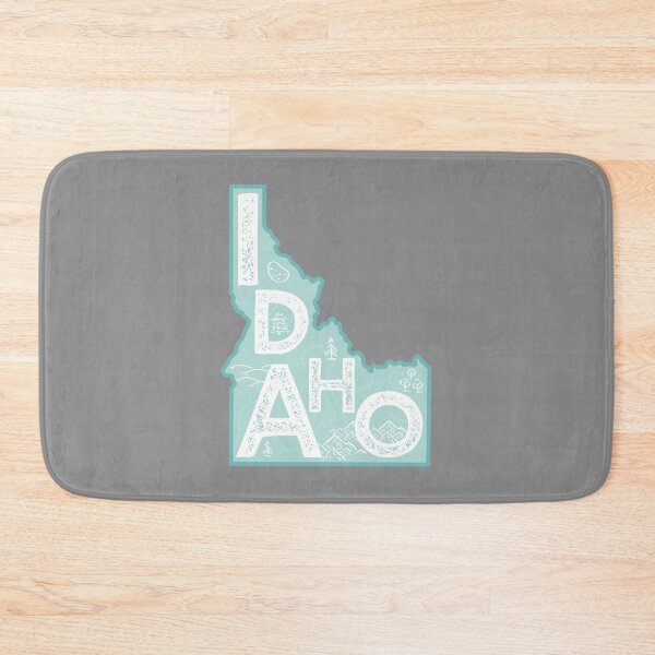 Item preview, Idaho Map Typography Blue designed and sold by HelloGentry.