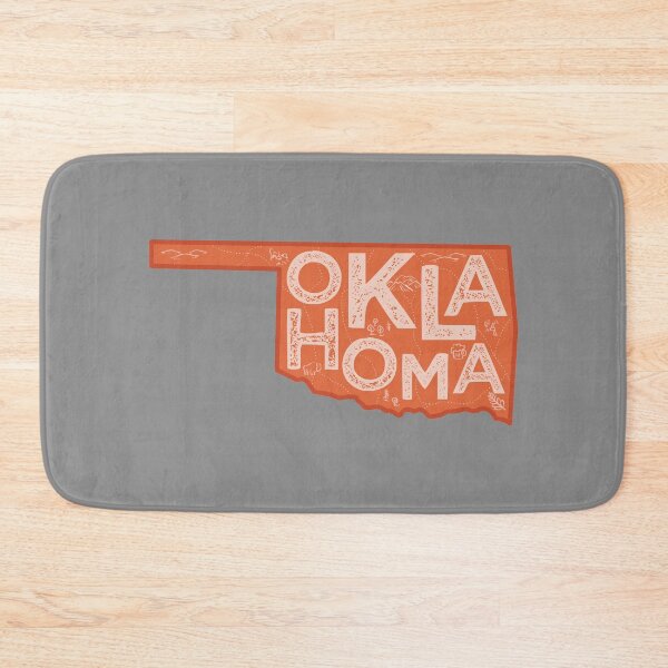 Item preview, Oklahoma Map Typography Red designed and sold by HelloGentry.