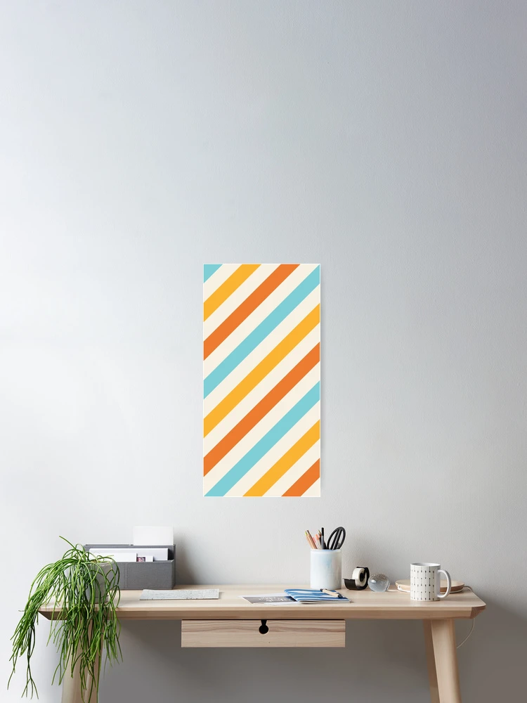 Thumbnail 2 of 3, Poster, Retro Stripe Pattern designed and sold by PatternSquare.