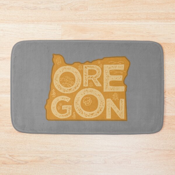 Item preview, Oregon Map Typography Brown designed and sold by HelloGentry.