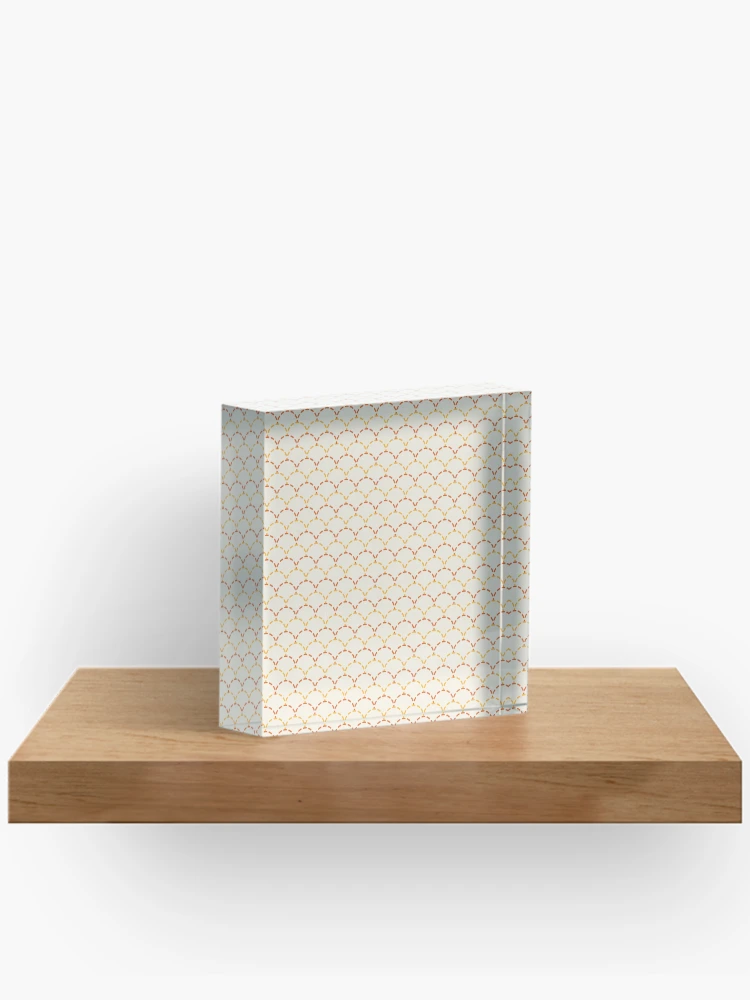 Thumbnail 2 of 5, Acrylic Block, Retro Wave Pattern designed and sold by PatternSquare.