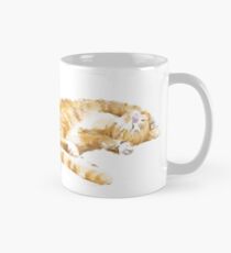 The Sleepy Tabby Orange Cat Mug