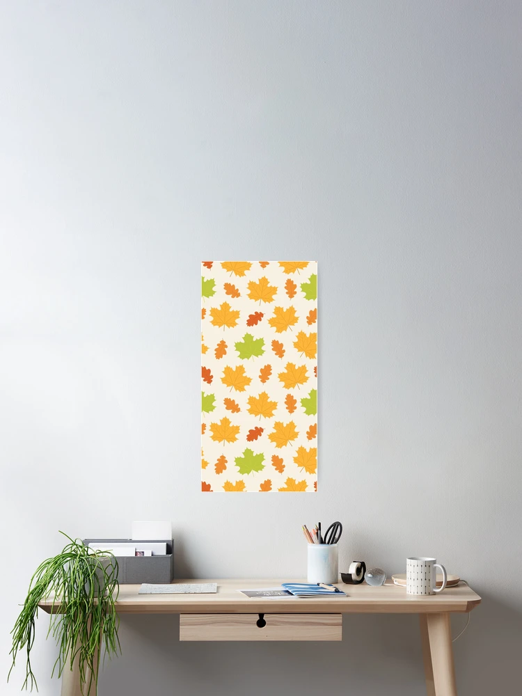Thumbnail 2 of 3, Poster, Retro Autumn Maple Pattern designed and sold by PatternSquare.