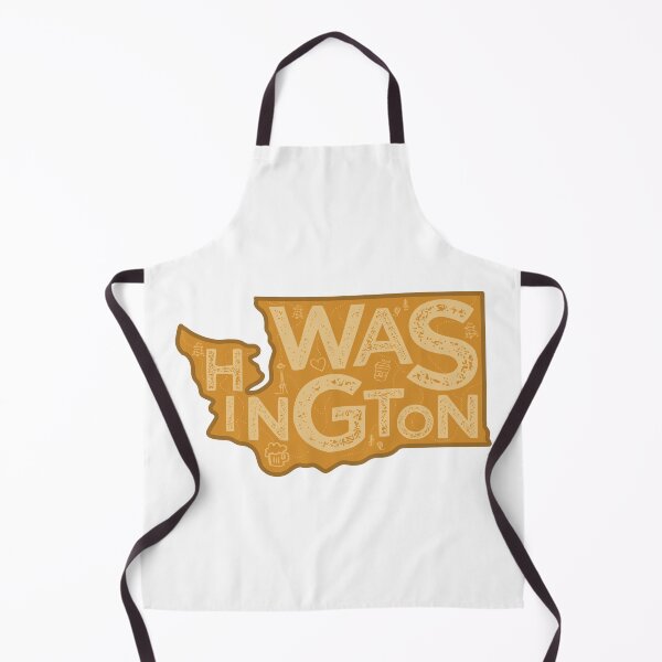 Item preview, Washington Map Typography Brown designed and sold by HelloGentry.