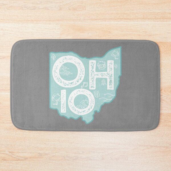 Item preview, Ohio Map Typography Blue designed and sold by HelloGentry.