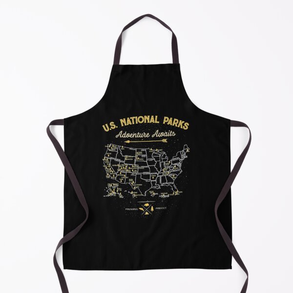 Item preview, US National Parks Map Camping And Hiking designed and sold by Leonard411.