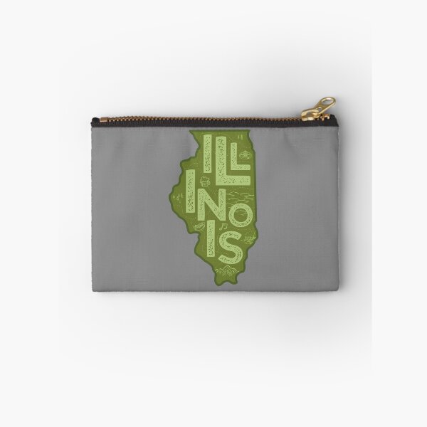 Item preview, Illinois Map Typography Green designed and sold by HelloGentry.