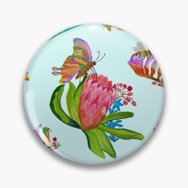 Item preview, Australian native flowers pattern - light blue background designed and sold by Geebizart.