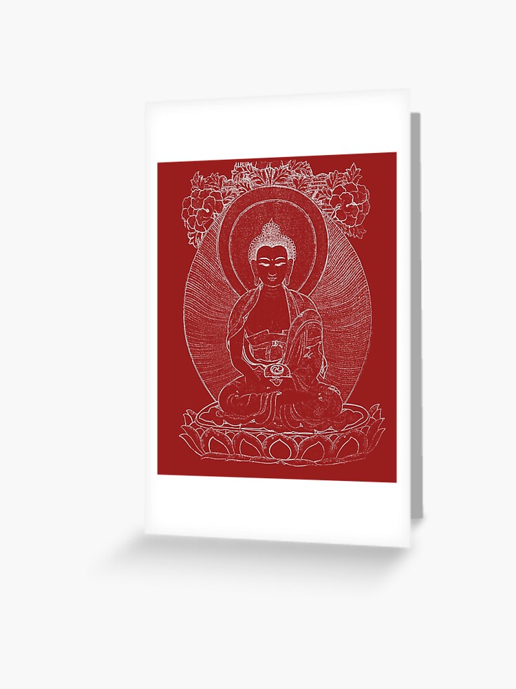 Carte postale bouddhiste Mantra de Chenrezi + enveloppe