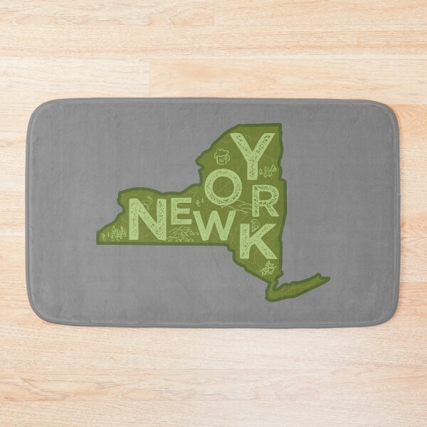 Item preview, New York Map Typography Green designed and sold by HelloGentry.