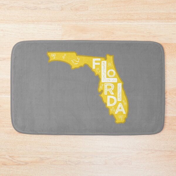 Item preview, Florida Map Typography Gold designed and sold by HelloGentry.