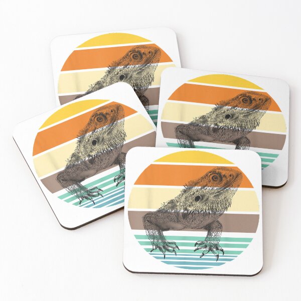 Item preview, Vintage retro bearded dragon sunset animal designed and sold by linhkaphung.