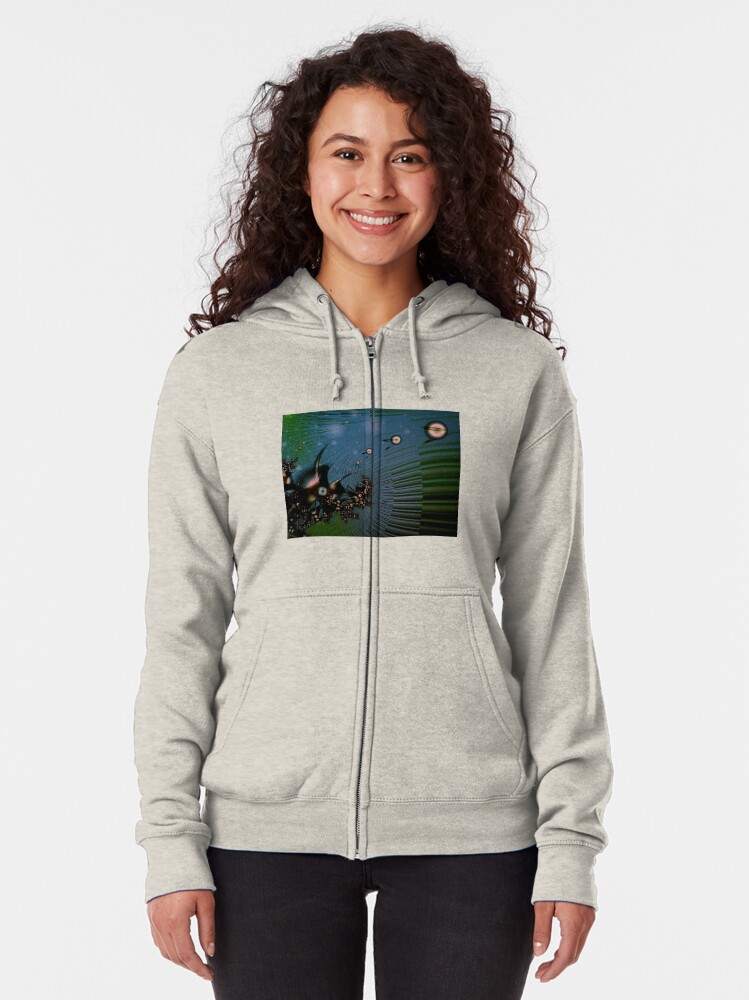 Alternate view of Fairy Dust Art Design Zipped Hoodie