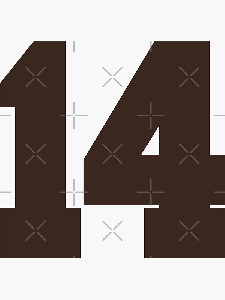 79 Number Cleveland Sports Seventy-Nine Brown Jersey Sticker for Sale by  HelloFromAja