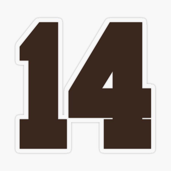 14 Number Cleveland Sports Fourteen Brown Jersey Cap for Sale by  HelloFromAja