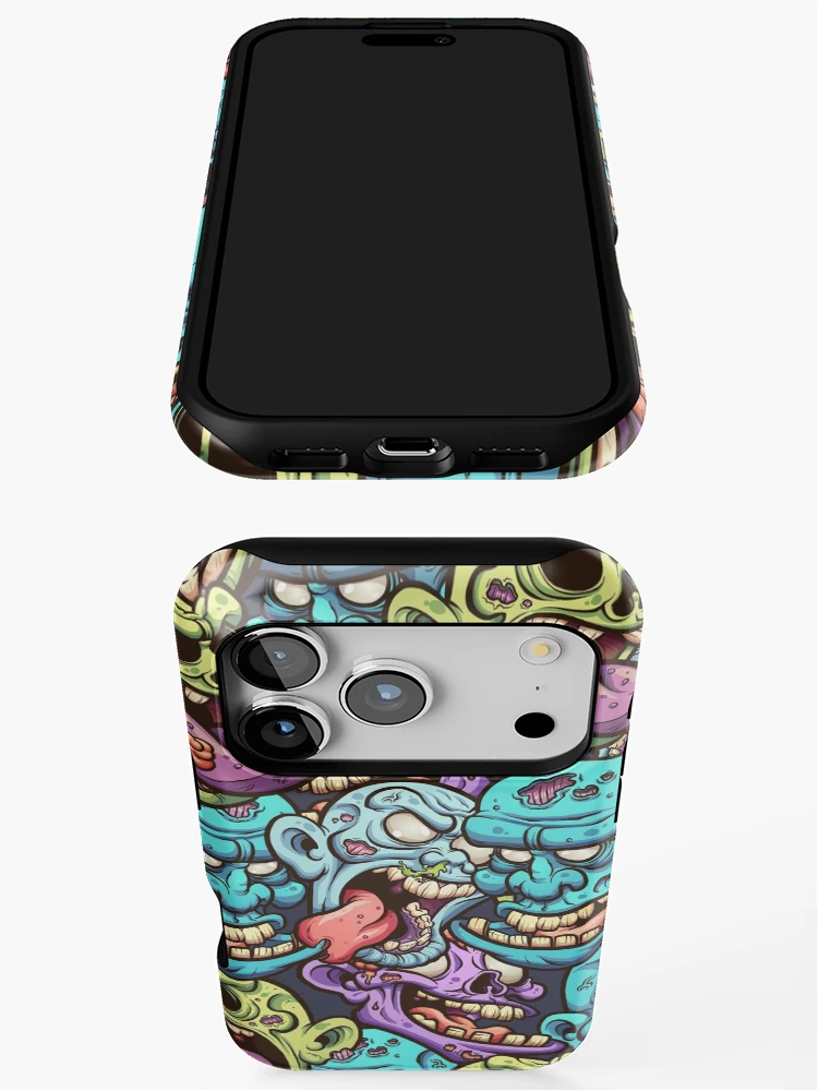 Thumbnail 3 of 4, iPhone Case, Zombie Heads Pattern designed and sold by PatternSquare.