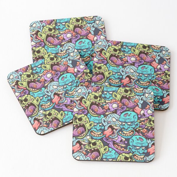 Item preview, Zombie Heads Pattern designed and sold by PatternSquare.