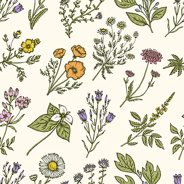 Artwork thumbnail, Wild Flowers Pattern by PatternSquare