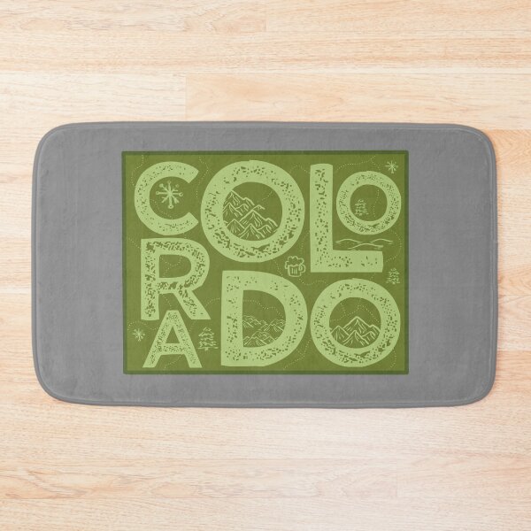 Item preview, Colorado Map Typography Green designed and sold by HelloGentry.