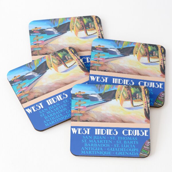 Item preview, West Indies Cruise Retro Travel Poster designed and sold by artshop77.