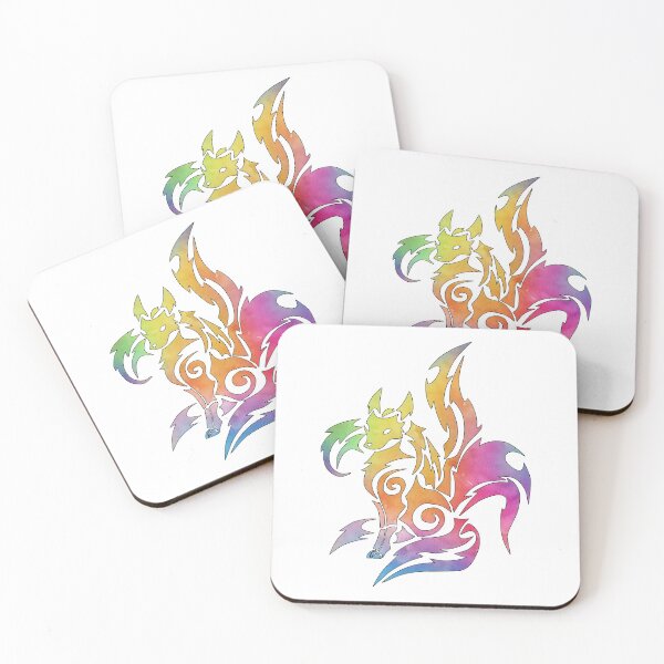Item preview, Rainbow Kitsune Gumiho Five tailed fox designed and sold by NiAArtland.