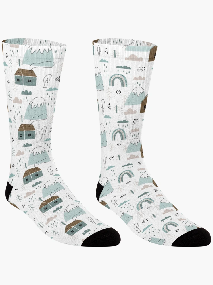 Thumbnail 3 of 5, Socks, Scandinavian Boho Pattern designed and sold by PatternSquare.
