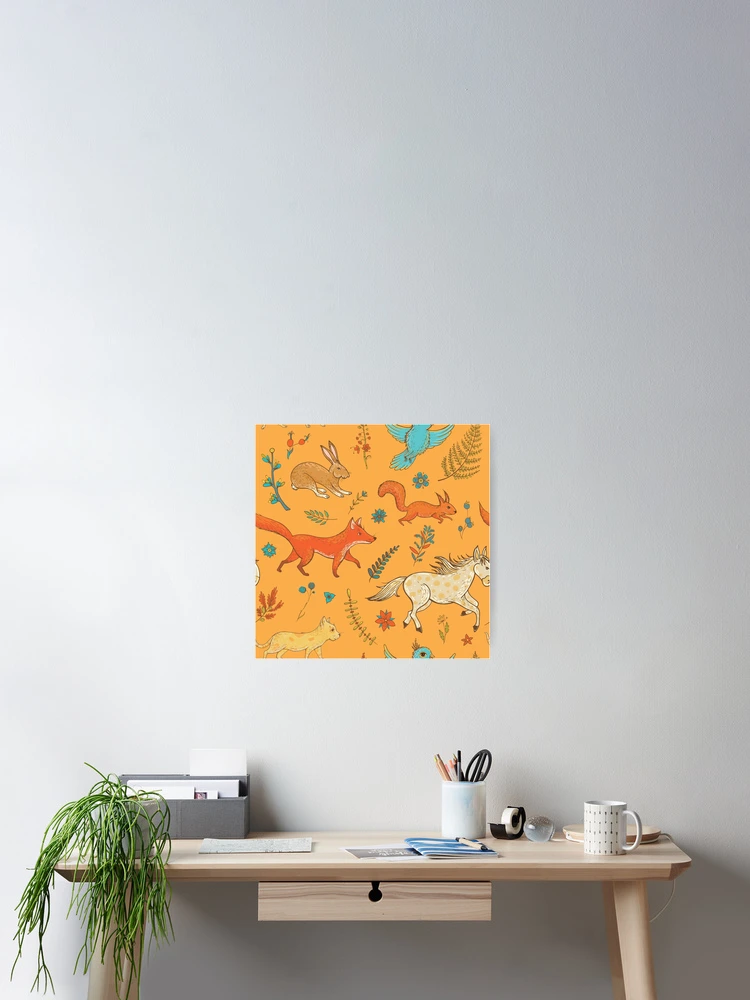 Thumbnail 2 of 3, Poster, Forest Animal Pattern designed and sold by PatternSquare.