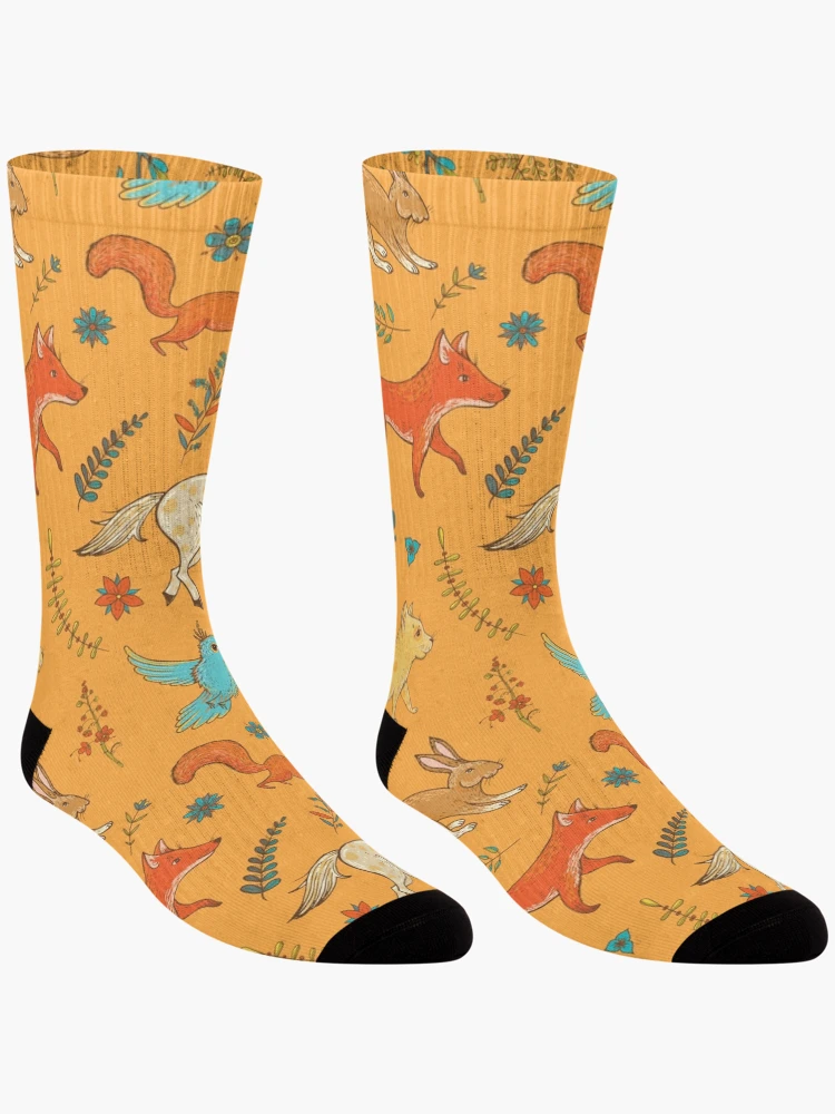 Thumbnail 3 of 5, Socks, Forest Animal Pattern designed and sold by PatternSquare.