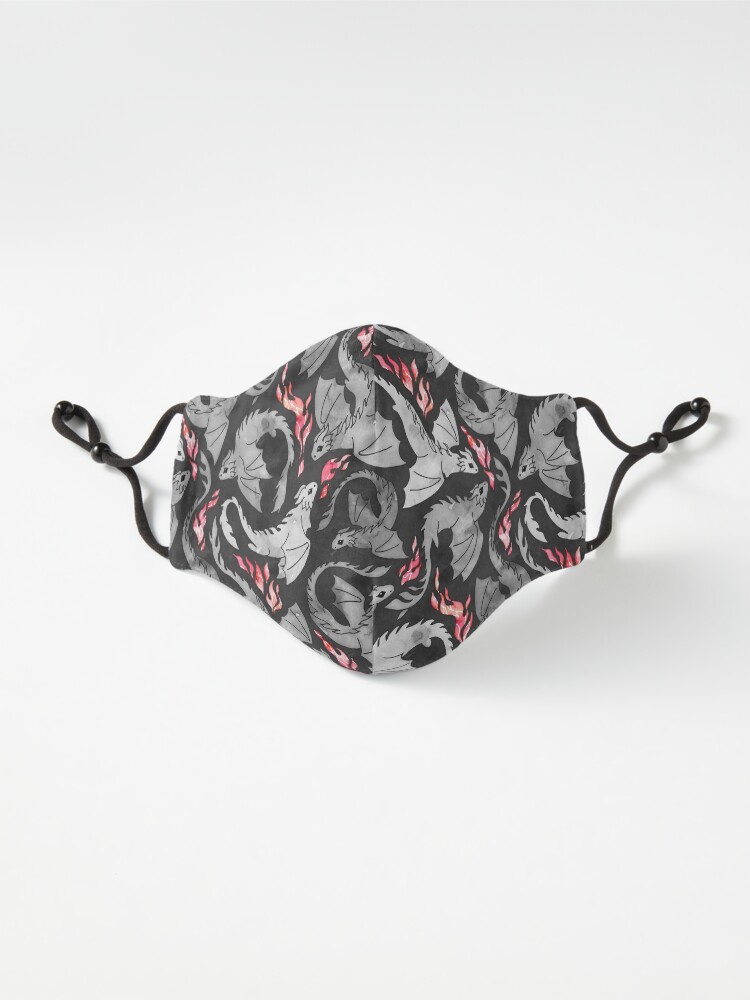 Alternate view of Dragon fire greys & blacks Mask