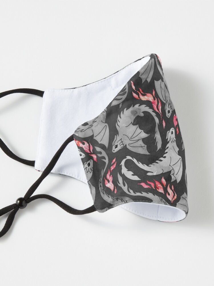 Alternate view of Dragon fire greys & blacks Mask