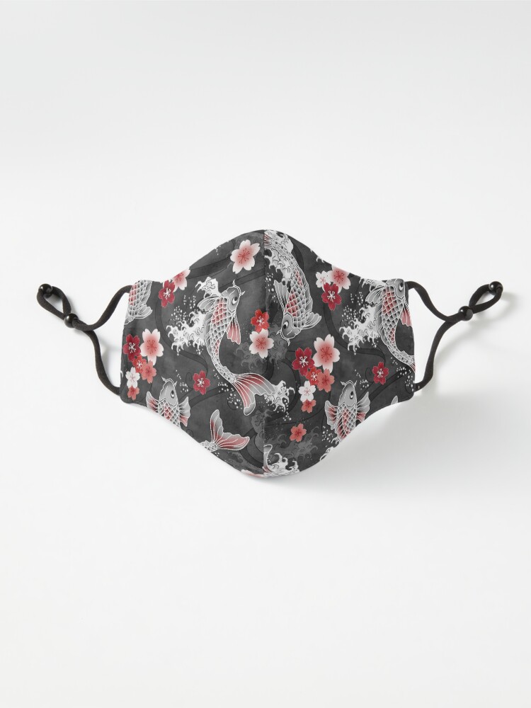Alternate view of Koi sakura blossom in black Mask