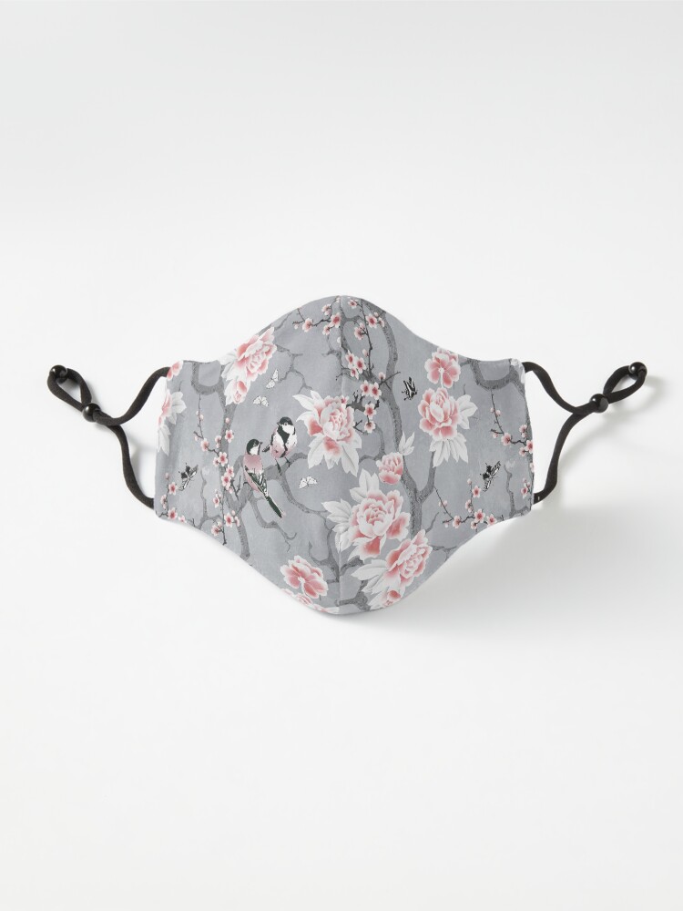 Alternate view of Chinoiserie birds in grey Mask