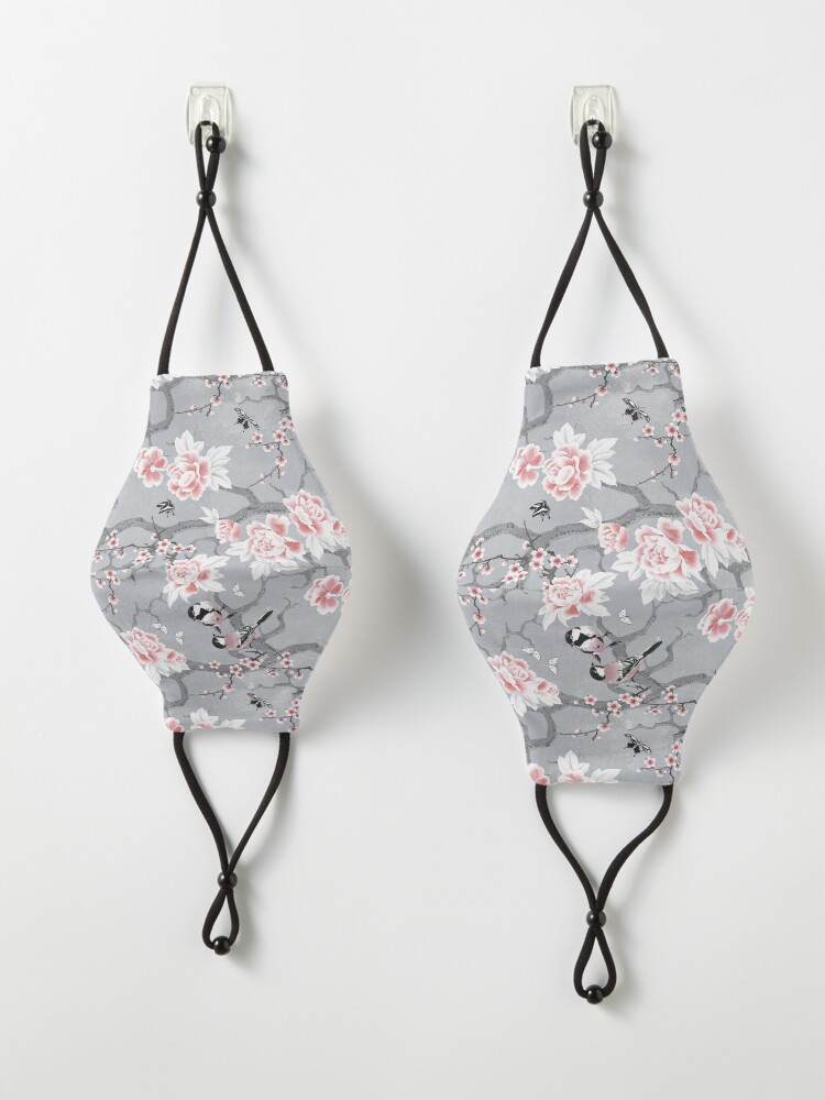 Alternate view of Chinoiserie birds in grey Mask
