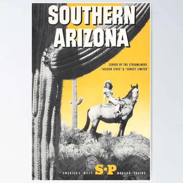 Item preview, Southern Arizona retro poster designed and sold by CorasPosters.