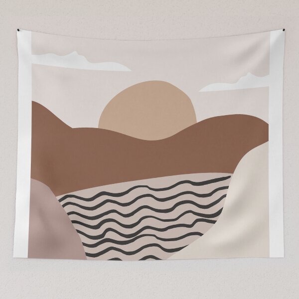 Item preview,  Boho Abstract Artl Landscape Sunset Mountains Design designed and sold by zedonee.