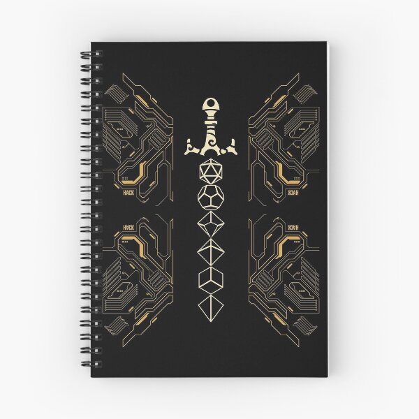 Artikelvorschau, Winged Futuristic Polyhedral Dice Set Schwert Gold entworfen und verkauft von pixeptional.