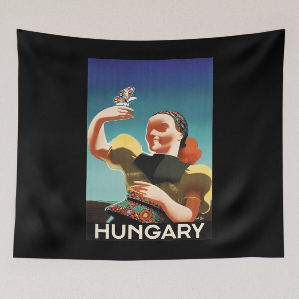 Artikelvorschau, Hungary retro poster entworfen und verkauft von CorasPosters.