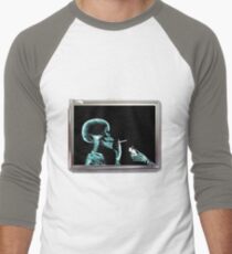 skull smoke Men's Baseball ¾ T-Shirt