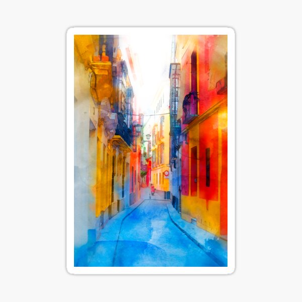 Item preview, Seville, the colorful streets of Spain designed and sold by AM FineArtPrints.