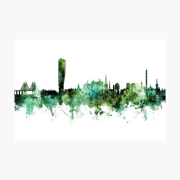 Item preview, Malmo Sweden Skyline designed and sold by ArtPrints.